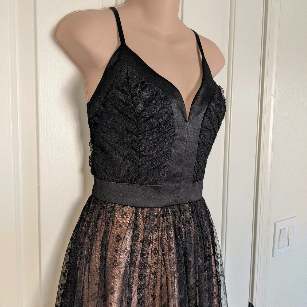 *Lace and Satin A-Line Dress by Citrine- Size XS